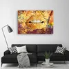 Leinwandbild Abstraktion goldener Lippen 120x80 Feeby Gold Produktbild-Vorschau 2