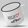 Huuraa Emaille Tasse Hooger mit Herz 300ml Vintage Produktbild-Vorschau 2