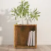 vidaXL Table d'appoint chêne fumé 33x33x34,5 cm Bois Voir les images du produit 3