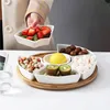 Snack Platte Snacktablett Drehbares Dip-Set Snack-Teller Produktbild-Vorschau 10