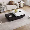Merax Couchtisch mit drehbarer Tischplatte und 2 Ebenen – Produktbild-Vorschau 1