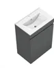A standalone bathroom vanity with a sink and cabinet. Produktbild-Vorschau