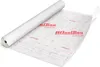 A roll of white underlayment material with red markings and text, partially unrolled on a white surface. Produktbild-Vorschau