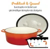 Gusseisen braadpan, ovaal, Orange Shadow, 33 x 25 cm Productafbeelding-voorbeeld 10