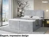 MEBLINI Boxspringbett mit Bettkasten - Gepolstert Produktbild-Vorschau 2