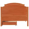 Massivholzbett ohne Matratze Wachsbraun 75x190 cm Produktbild-Vorschau 4