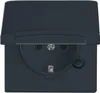 A dark gray electrical outlet with a flip-up cover. Anteprima dell’immagine prodotto