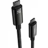 A close-up shot of a black USB-C to USB-C cable with two connectors visible. Náhľad obrázku produktu