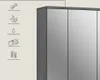 xonox.home Spiegelschrank Blake, 60x77x21 cm, Rauchsilber Produktbild-Vorschau 8