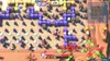 A screenshot from a video game showing characters and gameplay elements on a desert-like map with purple and yellow blocks. Produktbild-Vorschau