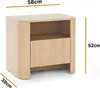 Aura Nachttisch 58 cm in Vicenza Eiche mit Push-to-Open Produktbild-Vorschau 3