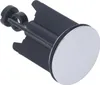 A close-up studio shot of a bathroom drain stopper. Voir les images du produit
