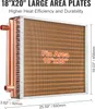 A close-up view of a heat exchanger with dimensions and features highlighted. Produktbild-Vorschau