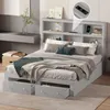 Doppelbett, Massivholz,Plattformbett mit zwei Schubladen am Produktbild-Vorschau 1
