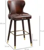 HOMdotCOM HOMdotCOM Tabouret de bistrot,Polyuréthanemarron Voir les images du produit 13
