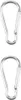 Two silver carabiner clips are shown against a white background. Produktbild-Vorschau