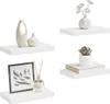 vidaXL Závěsné police 4 ks. Bílé 40x23x3,8 cm MDF Náhled obrázku produktu 5