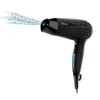 A black hairdryer with blue accents is shown on a white background, emitting a spray of water droplets. Náhled obrázku produktu