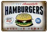 Blechschild Spruch 30x20cm Hamburger best in town 100% Beef Produktbild-Vorschau 1
