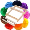 Holz Webrahmen Set Kinder - DIY Weben Bastelset mit Wolle & Produktbild-Vorschau 4