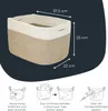 HMF Aufbewahrungskorb mit versteckten Griffen aus Baumwolle im 3er Set Produktbild-Vorschau