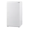 A white refrigerator with a freezer compartment is shown against a white background. Produktbild-Vorschau