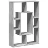 vidaXL Bücherregal Betongrau 63x20x90 cm Holzwerkstoff Produktbild-Vorschau 1