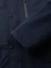Lange herenparka met bontvoering - Marineblauw Productafbeelding-voorbeeld 10