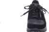 A close-up front view of a black men's sneaker. Produktbild-Vorschau