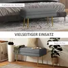 HOMCOM Sitzbank, Polsterbank mit Stauraum, Samtoptik, Produktbild-Vorschau 6