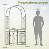 COSTWAY Rosenbogen mit Tür&Erdspieße, Gartenbogen aus Produktbild-Vorschau 3