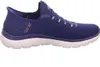A side view of a blue Skechers Slip-ins shoe with a white sole. Náhled obrázku produktu