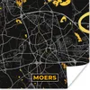 MuchoWow® Poster Moers - Karte - Stadtplan - Gold - Produktbild-Vorschau 1