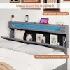 Łóżko tapicerowane COSTWAY 160 x 200 cm z oświetleniem LED, Podgląd zdjęcia produktu 7