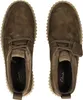 A top-down view of a pair of brown Clarks Torhill LaceHi sneakers. Produktbild-Vorschau