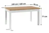 Masseno ESSTISCH REMO 140 cm - 180 cm / 80 cm x 77 cm Produktbild-Vorschau 3