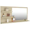 A bathroom mirror with shelves holding various toiletries. Náhľad obrázku produktu