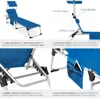 Chaise longue en aluminium Aurelie, rembourrée et pliable - Voir les images du produit 5