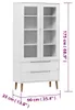 vidaXL Vitrína MOLDE bílá 90x35x175 cm Borovicový masiv Náhled obrázku produktu 7