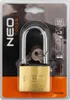 NEO TOOLS Profi Vorhängeschloss mit Langem Bügel, Gusseisen Produktbild-Vorschau 11