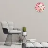 Wanduhr aus Glas Rund fi 30 Rosa Rosen Hortensie Quarz Deko Produktbild-Vorschau 2