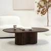 Couchtisch Dunkelbraunes Mangoholz - Oval - 120x70x35cm - Produktbild-Vorschau 1