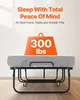 A foldable bed with a mattress is shown, with a graphic indicating its weight capacity. Náhled obrázku produktu