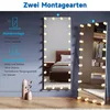 SONNI 160 x 60 x 3,5 cm blanc miroir de dressing sur pied Voir les images du produit 3