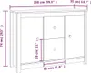 vidaXL Příborník bílý 100x35x74 cm Borovicový masiv Náhled obrázku produktu 8