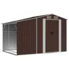 vidaXL Capanno da giardino Marrone 277x192,5x179 cm Acciaio Anteprima dell’immagine prodotto 1