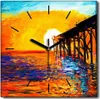Coloray Uhr auf Leinwand 30x30 cm Wand Uhr Dekoration Produktbild-Vorschau 1