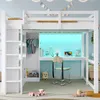 Lit mezzanine 140x200 cm avec bureau, armoire, 2 tiroirs, Voir les images du produit 3