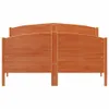 A front view of a wooden bed frame. Voir les images du produit