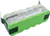 A green battery pack with a white label containing caution and warranty information. Náhled obrázku produktu